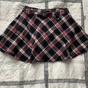 Edgy black and pink miniskirt